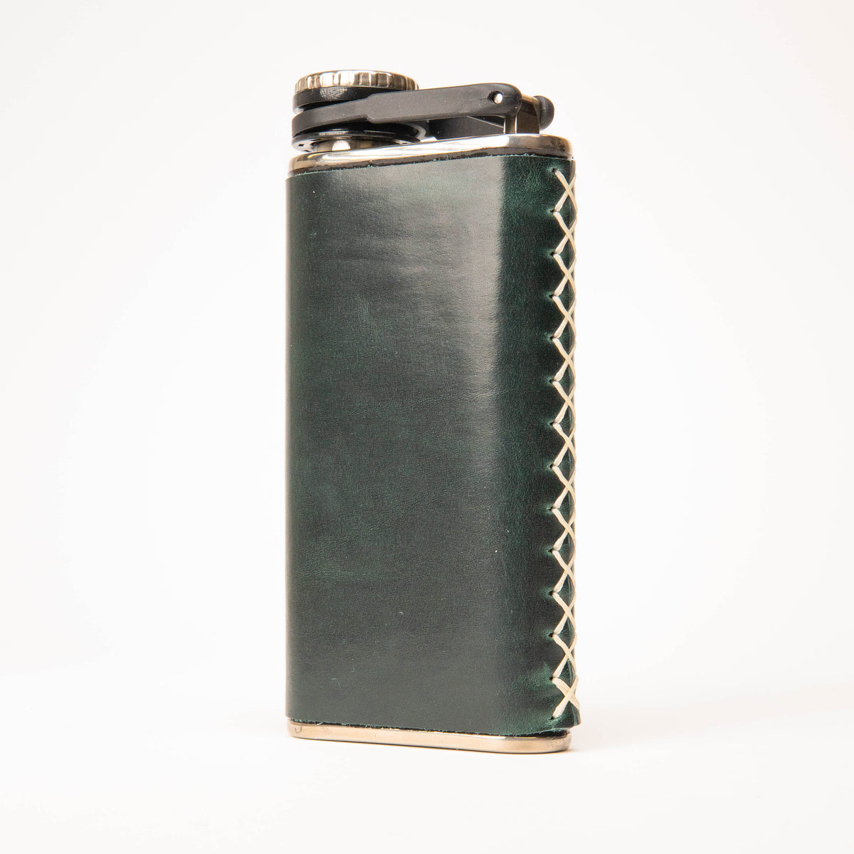 MUSS leather-wrapped Stanley 8oz Classic flask, hand-stitched (photo 5)