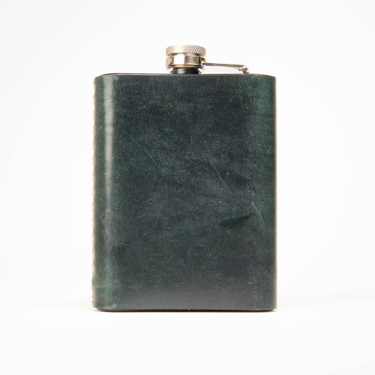MUSS leather hip flask, hand-stitched full-grain leather (photo 7)